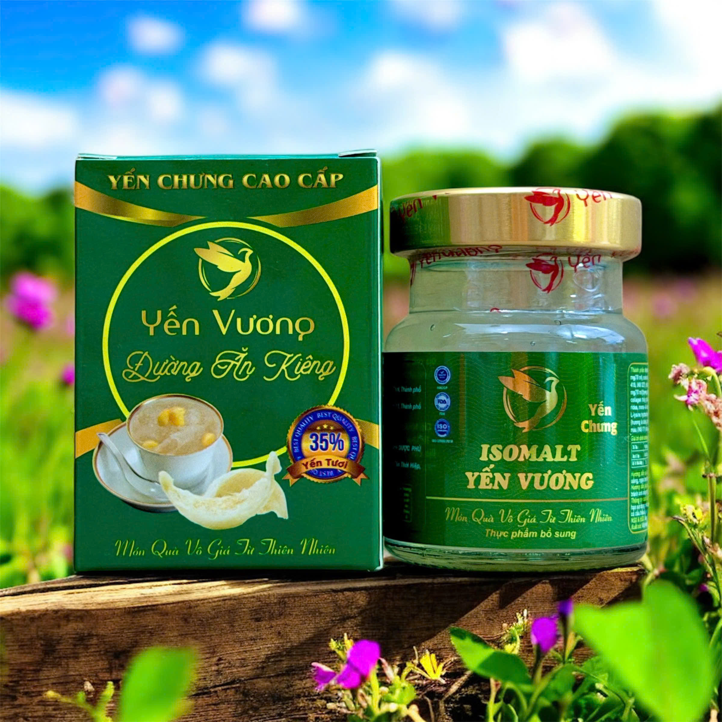 Hũ yến Vương 70ml có hộp Đường Isomal